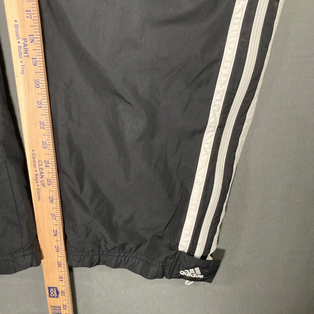 Adidas Mens XL Black Track‎ Pants Athletic Training Pants Striped